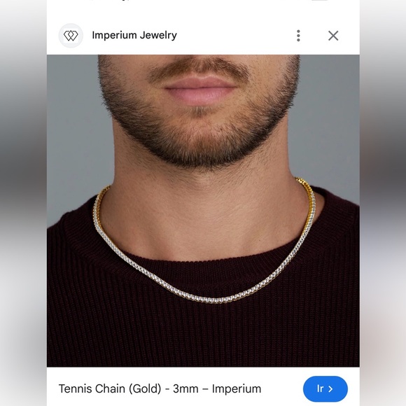 Imperium gold  Tennis Chain Necklace - Picture 6 of 9
